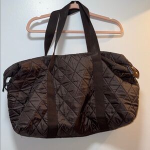 Quilted Brown Tote Bag